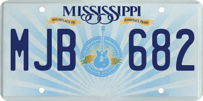 MS license plate MJB682