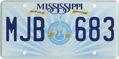 MS license plate MJB683