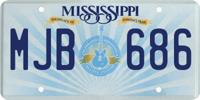 MS license plate MJB686
