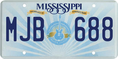 MS license plate MJB688