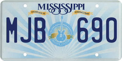 MS license plate MJB690