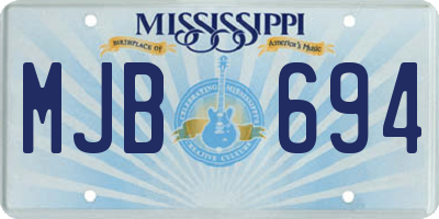 MS license plate MJB694