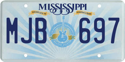 MS license plate MJB697