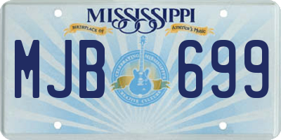 MS license plate MJB699