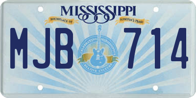 MS license plate MJB714