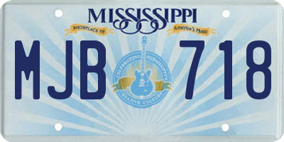 MS license plate MJB718