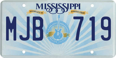 MS license plate MJB719