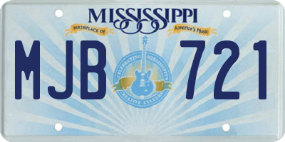 MS license plate MJB721