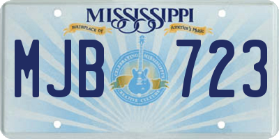MS license plate MJB723