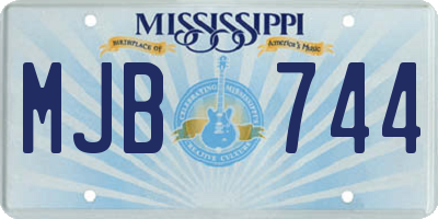 MS license plate MJB744