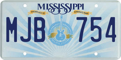 MS license plate MJB754