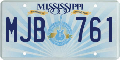 MS license plate MJB761