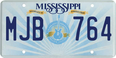 MS license plate MJB764