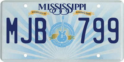 MS license plate MJB799