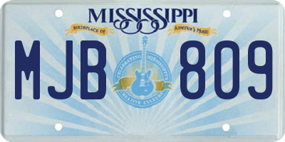 MS license plate MJB809
