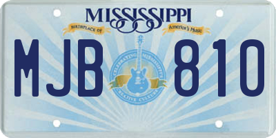 MS license plate MJB810