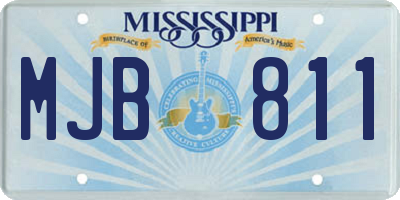 MS license plate MJB811