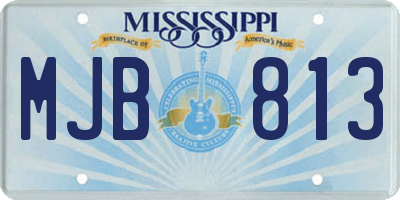 MS license plate MJB813