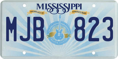 MS license plate MJB823