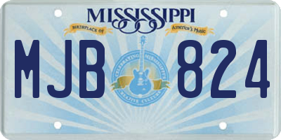 MS license plate MJB824