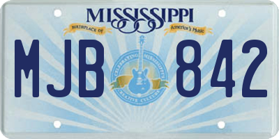 MS license plate MJB842
