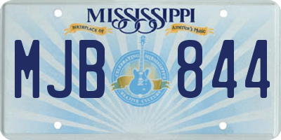 MS license plate MJB844