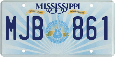 MS license plate MJB861
