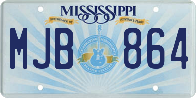 MS license plate MJB864
