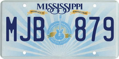 MS license plate MJB879