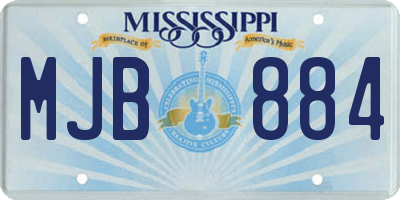 MS license plate MJB884