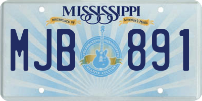 MS license plate MJB891