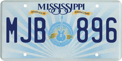MS license plate MJB896