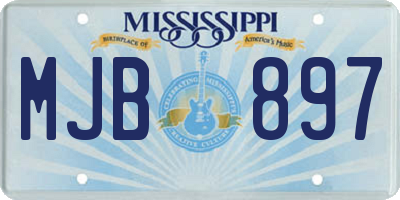 MS license plate MJB897