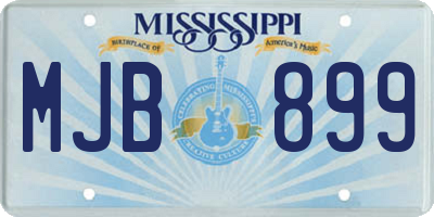 MS license plate MJB899