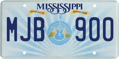 MS license plate MJB900