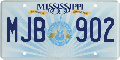 MS license plate MJB902