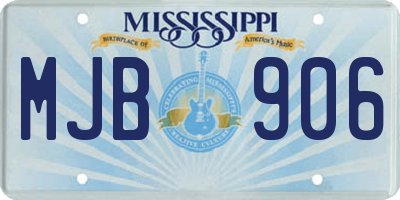 MS license plate MJB906