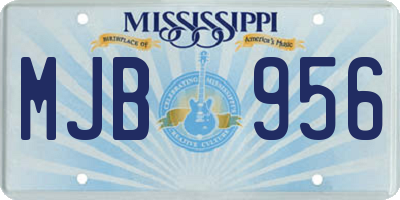 MS license plate MJB956