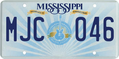 MS license plate MJC046