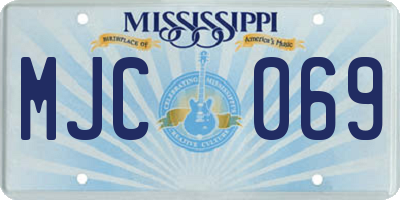 MS license plate MJC069