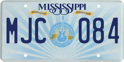 MS license plate MJC084
