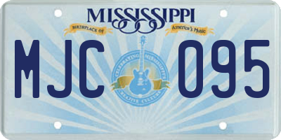 MS license plate MJC095
