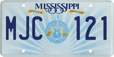 MS license plate MJC121