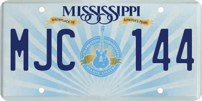 MS license plate MJC144