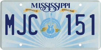 MS license plate MJC151