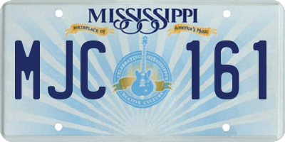 MS license plate MJC161