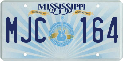 MS license plate MJC164