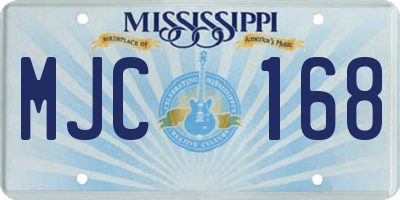 MS license plate MJC168