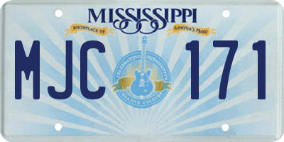 MS license plate MJC171