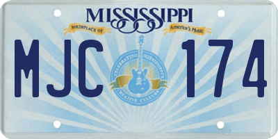 MS license plate MJC174